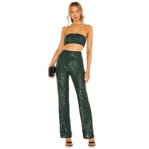 Camila Coelho | Women’s Green Sequin Pants Size Small NWT